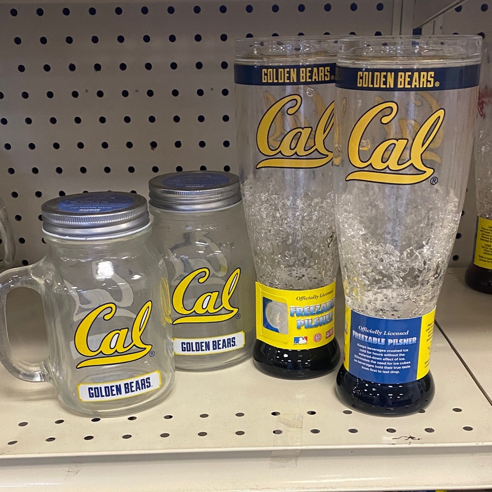 California Golden Bears Mason Jar Glasses and Freezable Pilsners